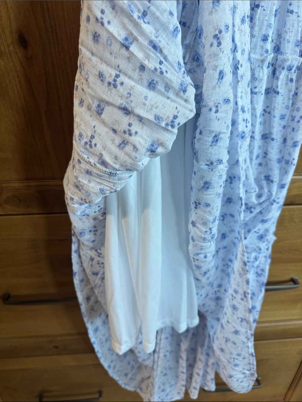 Altar'd State Light Blue Floral Tiered Maxi Dress - Picture 9 of 10